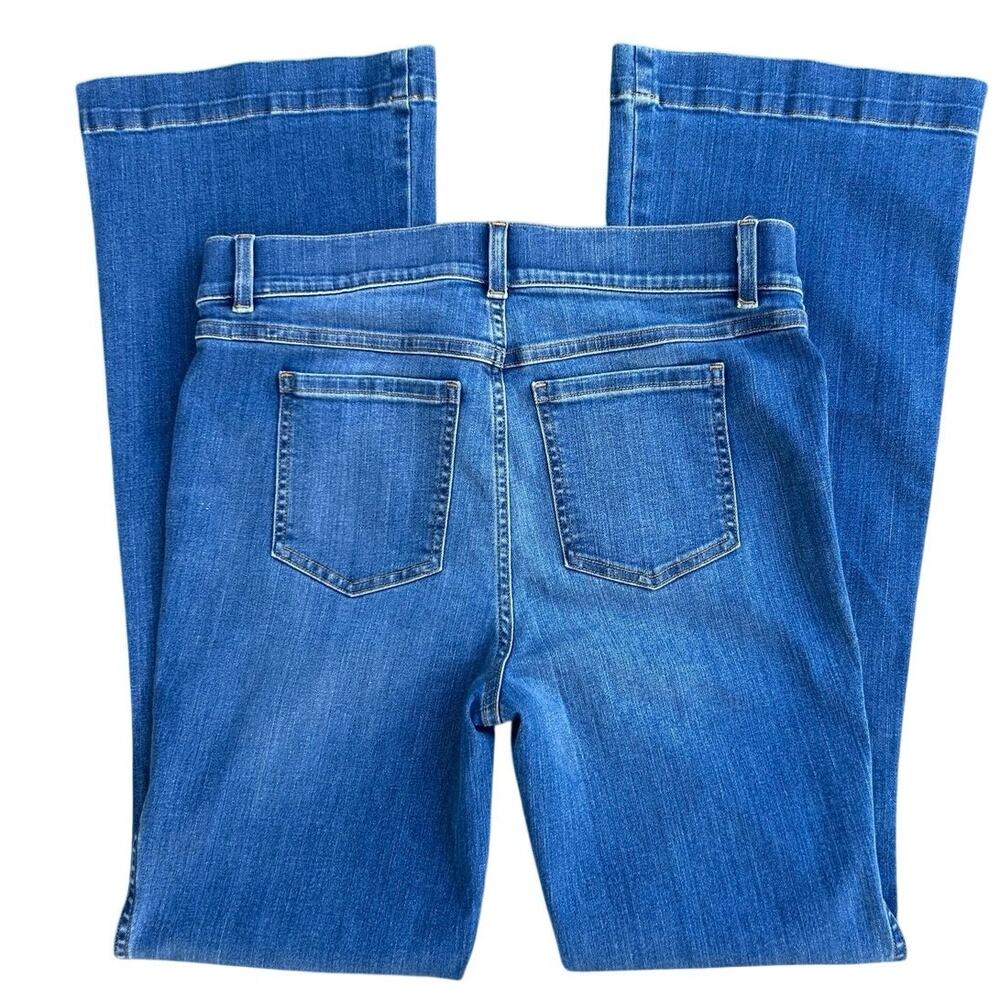 SPANX Flare Jeans XL Vintage Indigo High Rise Pull On Stretch Denim NWT